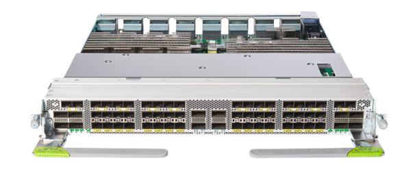 Cisco 88-LC1-52Y8H-EM-I white metal server rack back with ports and vents