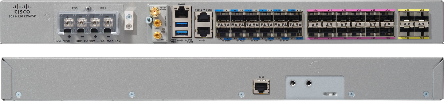 Cisco 8011-12G12X4Y-A switch with 12x1GbE, 12x10GbE ports, sleek metallic finish