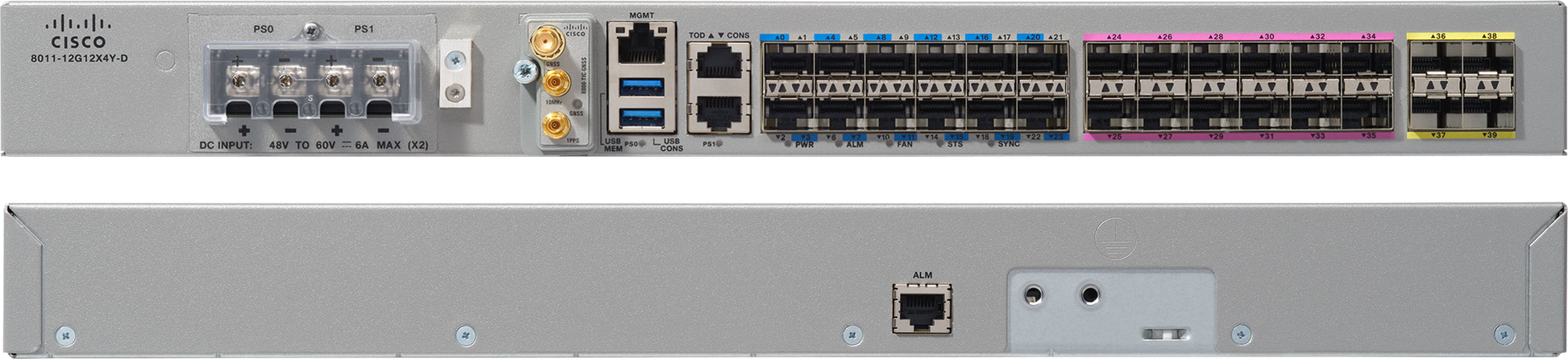 Cisco 8011-12G12X4Y-D switch with 12x1GbE 12x10GbE ports sleek metal finish