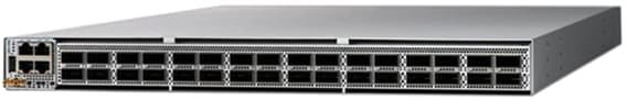 Cisco 8101-32FH-O-C01 gray metal server rack with ports and vents