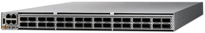 Cisco 8101-32FH-O-C01 gray metal server rack with ports and vents