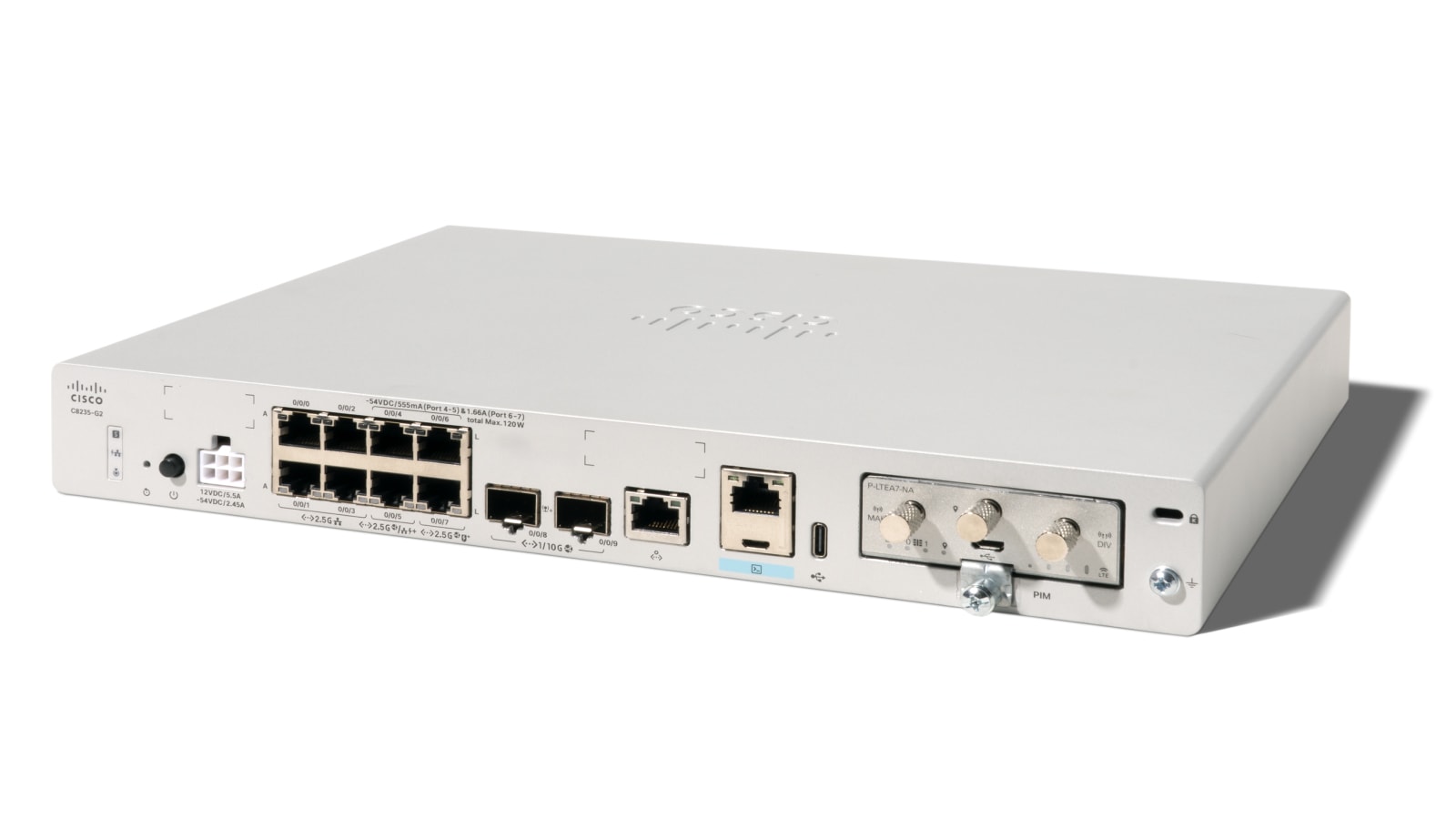 Cisco C8235-G2 SD-WAN edge router with ports and sleek design