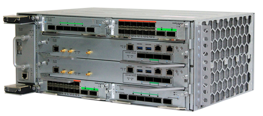 Cisco 8404-SYS-D | 4RU centralized chassis | 48x 1/2.5/5/10GBASE‑T access | modular RSP | dual DC PEM bays | hot‑swap fans
