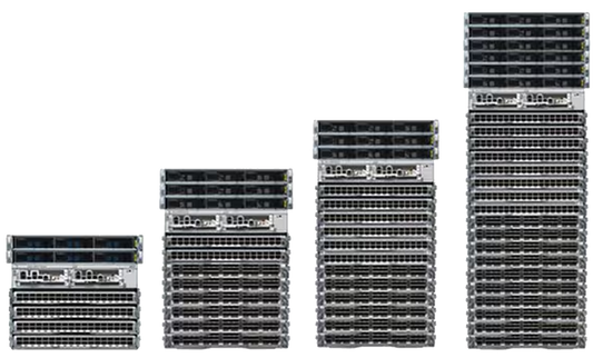 Cisco 8808 | 8-slot modular router chassis | dual route-processor ready | redundant fabric & PSU support | hot‑swappable line cards & fans | carrier‑grade HA