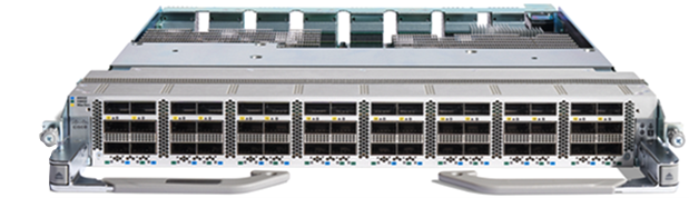 Cisco 88-LC0-34H14FH silver metal server rack line card with QSFP28 QSFP-DD slots