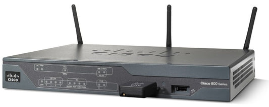 Cisco 888W-GN-E-K9 router with dual antennas and Ethernet ports