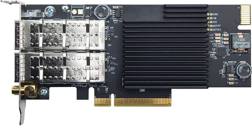 Cisco NXN-K35-8X SmartNIC with black PCIe card, silver connectors, heatsink