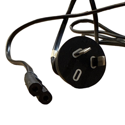 Australian 3-pin AC power cord with black coiled C7 figure-8 plug, 1.8m