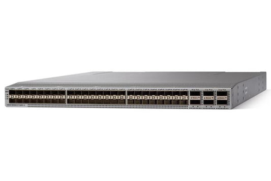 Cisco Nexus 9018 switch with 48x 1/10G SFP+ ports and 6x 100G QSFP28 uplinks