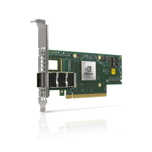 NVIDIA Quadro P6000 graphics card with green PCB, silver heatsink, black ports