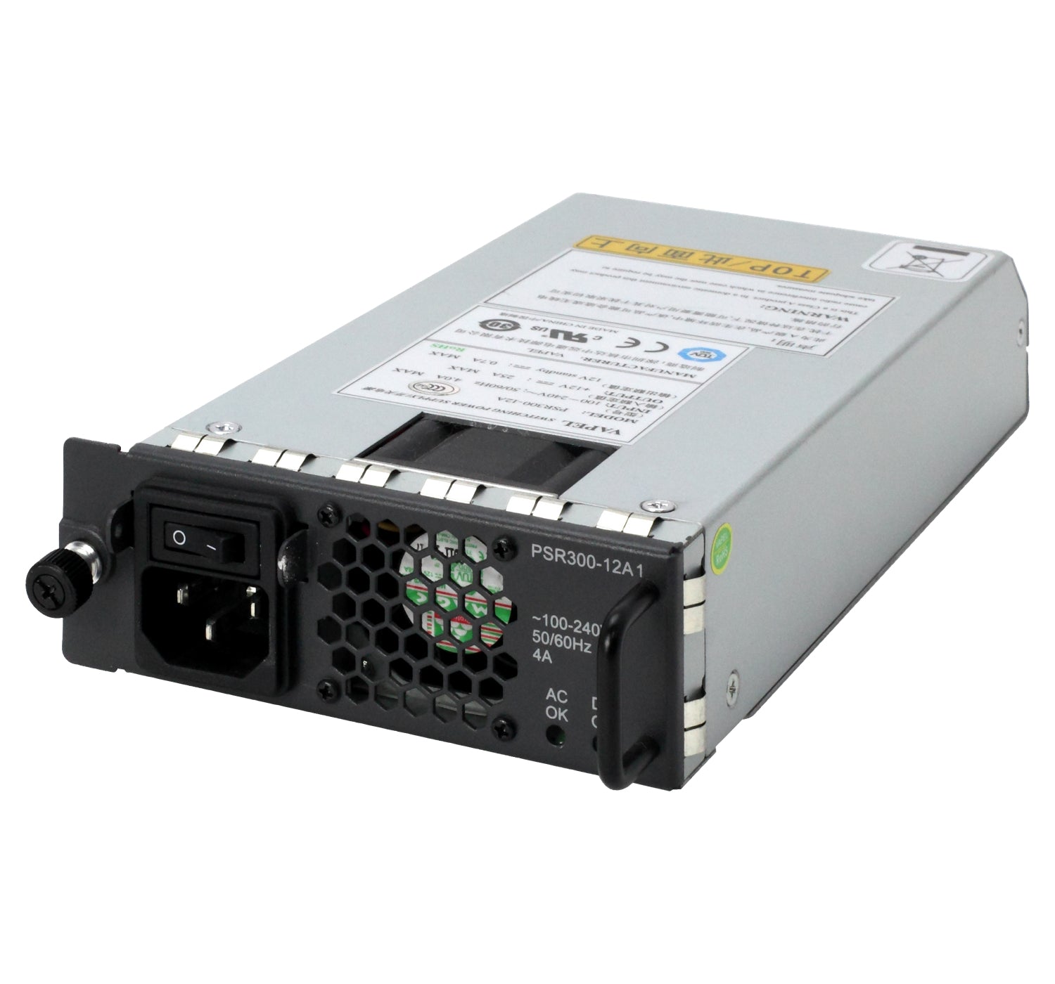 HPE JG527A 300W modular switch PSU with D-shaped connector