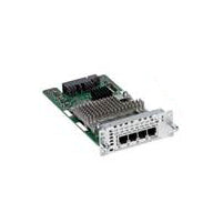 Cisco NIM-4E/M 4-port E&M voice trunk module with green circuit board