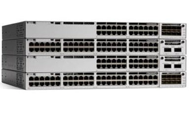 Cisco Catalyst 9300-24T-E 24-port 1G switch, black and silver