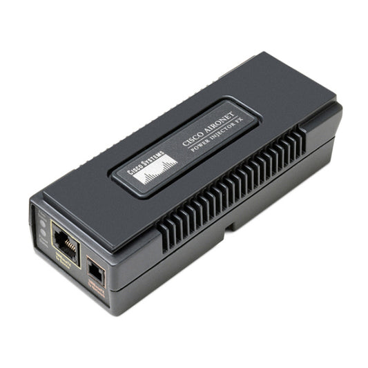Cisco AIR-PWRINJ3 | Inline power injector (legacy) | 10/100Base‑T pass‑through | 1‑port midspan | for Aironet 350/1100/1130/1200 | AC 100–240V