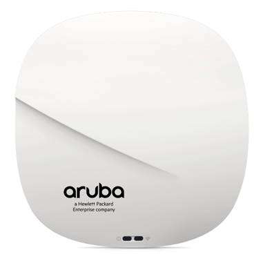White Aruba AP-335 JW801A Wi-Fi 5 access point with curved design