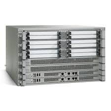 Cisco ASR1006 FIPS kit with silver server rack and network ports