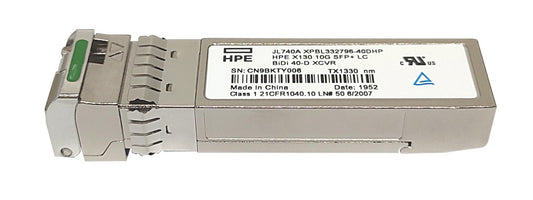 HPE JL740A 10GbE SFP+ LC fiber optic transceiver module 40km