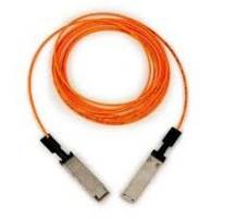 Arista 40G QSFP+ AOC cable, orange fiber with black connectors, 50m