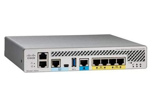 Cisco AIR-CT3504-K9 | 1x mGig (1/2.5/5G) + 4x 1G; uplinks: mGig/1G; license: AP add-on
