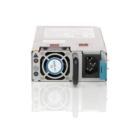 Cisco DS-CAC-650W-E 650W AC PSU with silver unit, blue connector, black fan