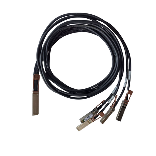 Cisco QSFP-4SFP25G-CU1M | 100G→4x25G DAC | QSFP28→4xSFP28 | 100GBASE-CR4/25GBASE-CR | passive twinax, λ n/a | 1m | QSFP28/SFP28