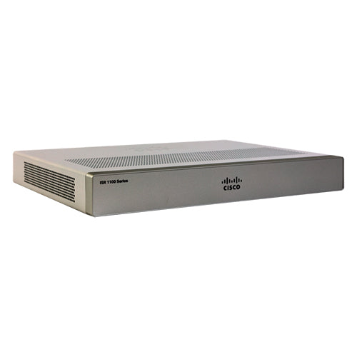 Cisco C1121-8PLTEP silver router with vented panel and logo
