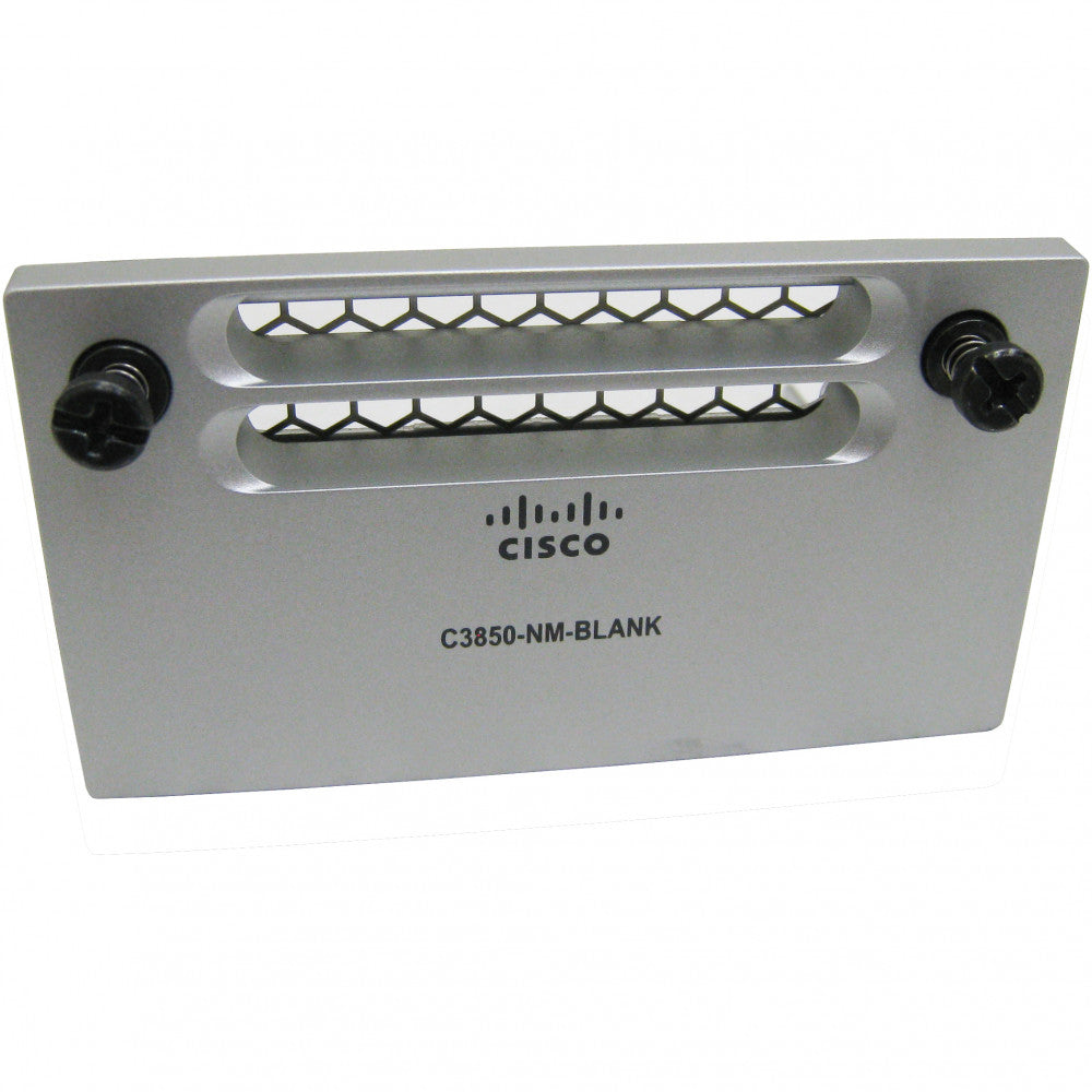 Cisco C3850-NM-BLANK silver network module blank cover with honeycomb pattern
