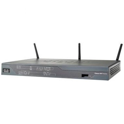 Cisco C887VA-W-E-K9 router with dual antennas and black design