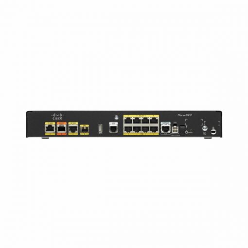Cisco 891F Security Router with 8x FE LAN ports and sleek black design