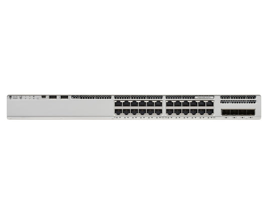 Cisco C9200L-24P-4X-E switch with 24 PoE+ ports and 4x10G uplinks