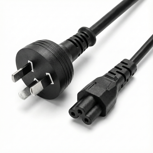Australian 3-pin AU plug to C5 cloverleaf power cord, 10A 1.8m