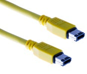 Cisco CAB-GS-1M 1m GigaStack yellow USB cable with black textured connectors