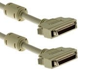 Cisco CAB-HSI1 DB50 shielded 50-pin serial cable with beige DB-25 connector
