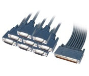 Cisco CAB-OCT-X21-FC 8x X.21 DCE octal fan-out cable with black DB-15F connectors