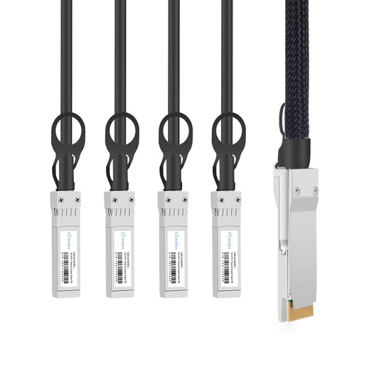 Arista Compatible 40GB QSFP to 4x10GB SFP+ Silver Fiber Breakout Cable 1-5M