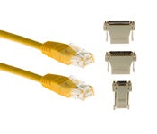 Cisco CAB-S3-CONSOLE yellow RJ45 Ethernet cable with metal ferrules