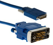 Cisco CAB-SS-V35MT-EXT Smart Serial to V.35 DTE cable with blue braided jacket