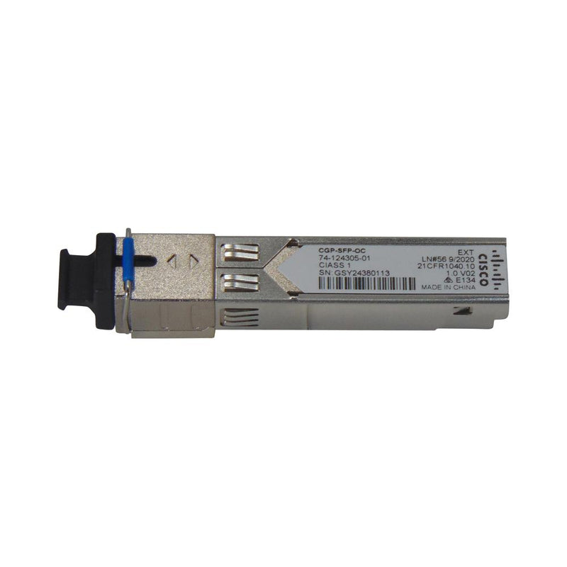 Cisco CGP-SFP-OC GPON OLT SFP+ module with blue SC fiber connector