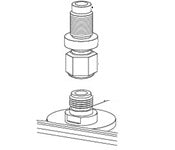 Cisco CGR-LA-NF-NF lightning arrestor with chrome-plated hex nut and threaded shaft