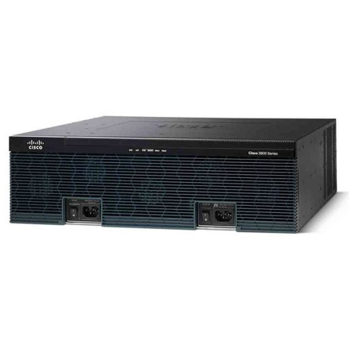 Cisco 3945 VSEC CUBE router with silver accents and sleek design