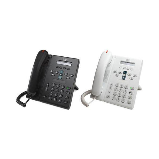 Cisco CP-6921-WL-K9 | 2-line IP deskphone, 2x 10/100 switch (PC pass‑through), PoE 802.3af Class 1, SIP/SCCP, mono display, full‑duplex speaker, white, slimline handset