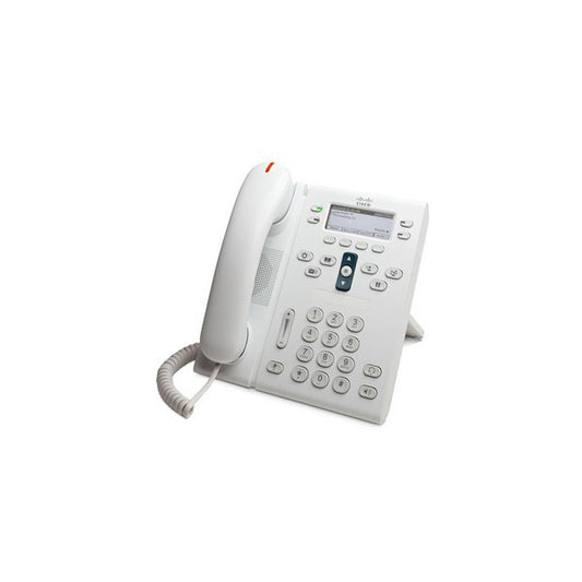 Cisco CP-6941-WL-K9 | 4-line IP phone, backlit mono display, 2x 10/100 LAN+PC switch, PoE 802.3af Class 1, RJ-9 headset, SIP/SCCP, full-duplex speakerphone, white, slimline handset