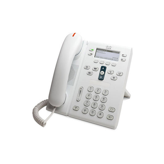 Cisco CP-6945-W-K9 | 4-line SIP/SCCP, 10/100/1000 2-port switch, PoE 802.3af, G.722 HD, 396x162 LCD, RJ-9; White; Standard handset