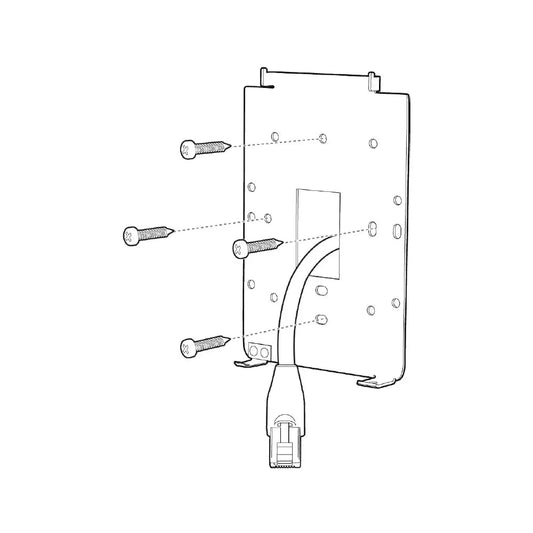 Cisco CW-MNT-H1-00 low-profile wall-plate TV mount bracket with screws