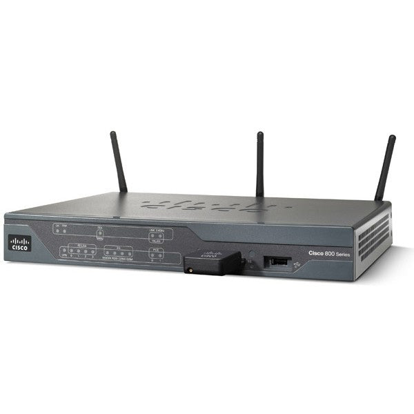 Cisco 888EW-GN-A-K9 router with black silver design and antennas