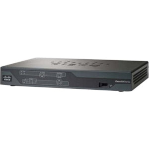 Cisco 887VA-K9 black router with VDSL2/ADSL2+ ports and power button