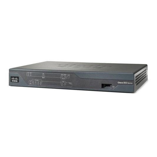 Cisco 888-SEC-K9 black router with G.SHDSL WAN and 4xFE LAN ports