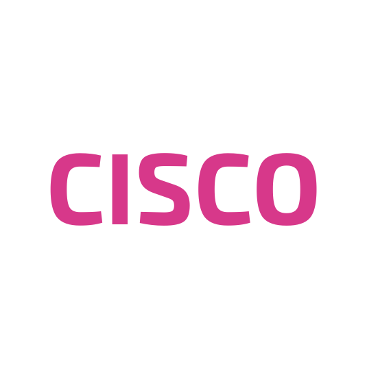 Pink Cisco logo on Cisco 8508-F 8-slot chassis
