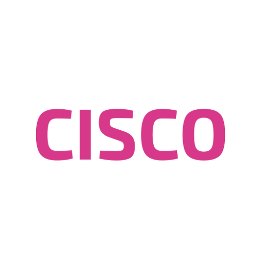 Pink Cisco logo on Cisco 8508-F 8-slot chassis