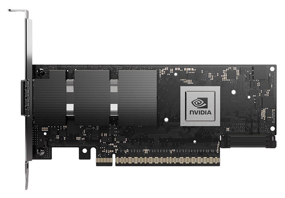 Black nvidia pcie expansion card with silver heatsinks and metallic bracket cisco ucsc-p-n7s400gf connectx-7 400gbe pcie 5.0 x16